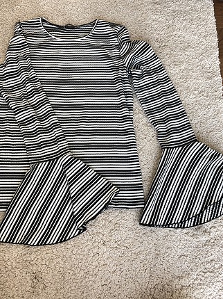 Zara Zara siyah beyaz cizgili bluz