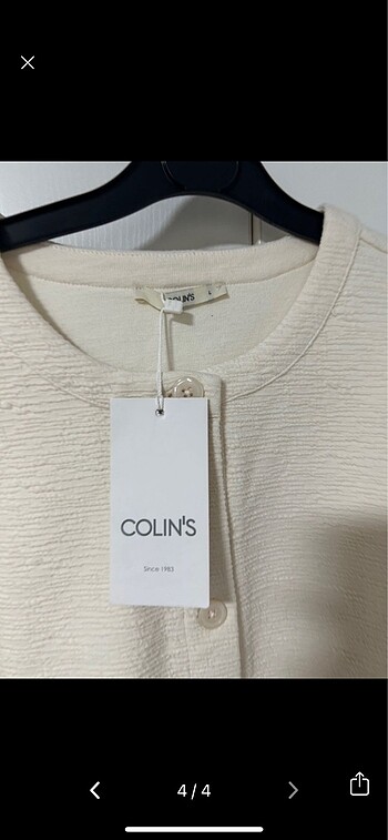 l Beden beyaz Renk Colins Ceket Hırka
