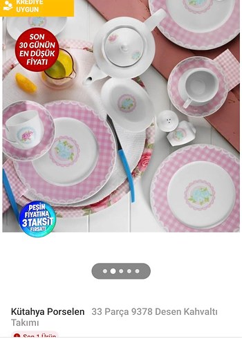 Pembe Pastel Desenli kahvaltı takımı - Görsel 2