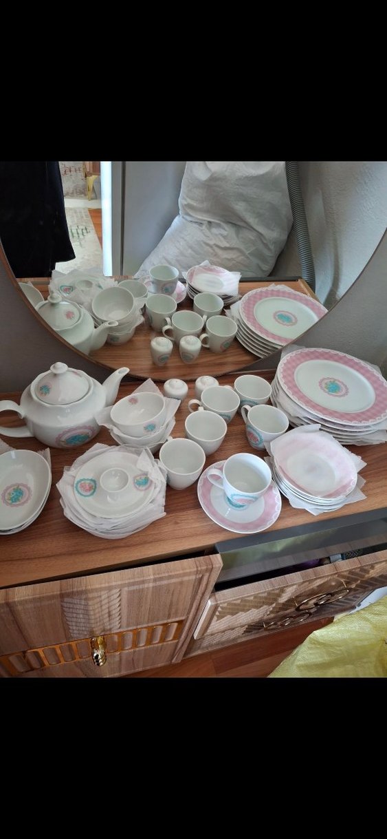 Pembe Pastel Desenli kahvaltı takımı - Görsel 3