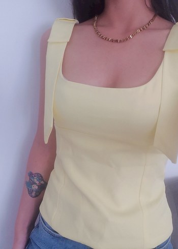 Zara butter yellow top