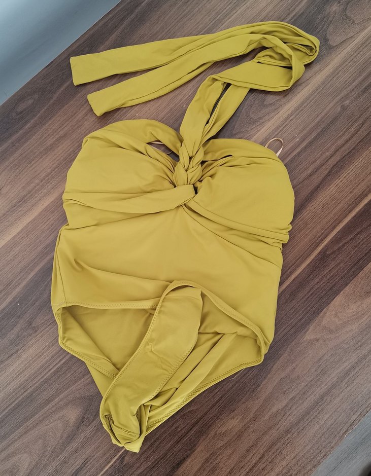 Zara yağ yeşili mayo - Görsel 5