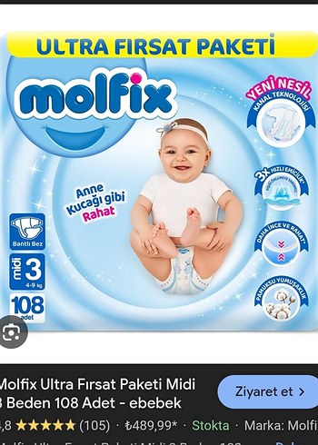 Molfix 3 Beden: 4-9 kg