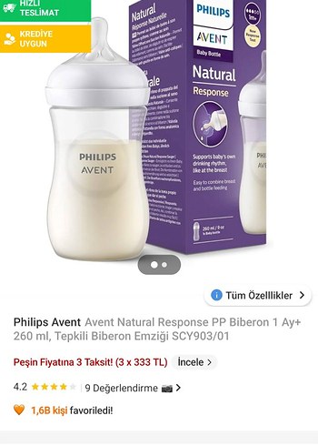 Philips Avent Bebek Biberonu 260ml - Görsel 3
