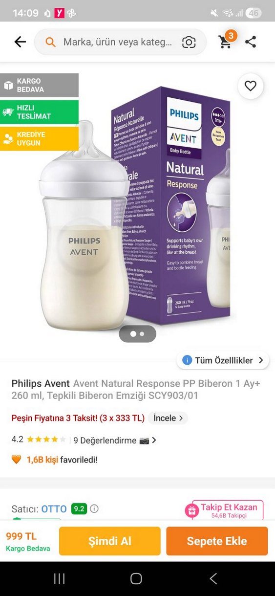 Philips Avent Bebek Biberonu 260ml - Görsel 3
