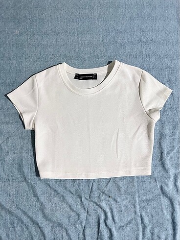 Bisiklet yaka Crop