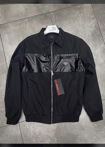 Erkek Siyah Fermuarlı Streetwear Ceket