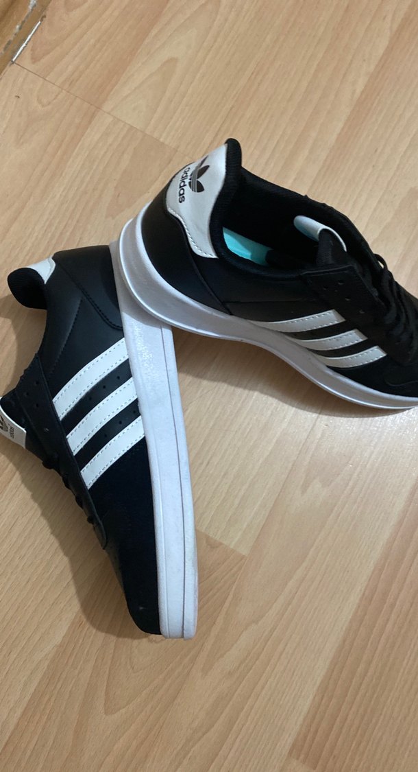 Erkek Siyah Beyaz Spor Ayakkabı - Görsel 3