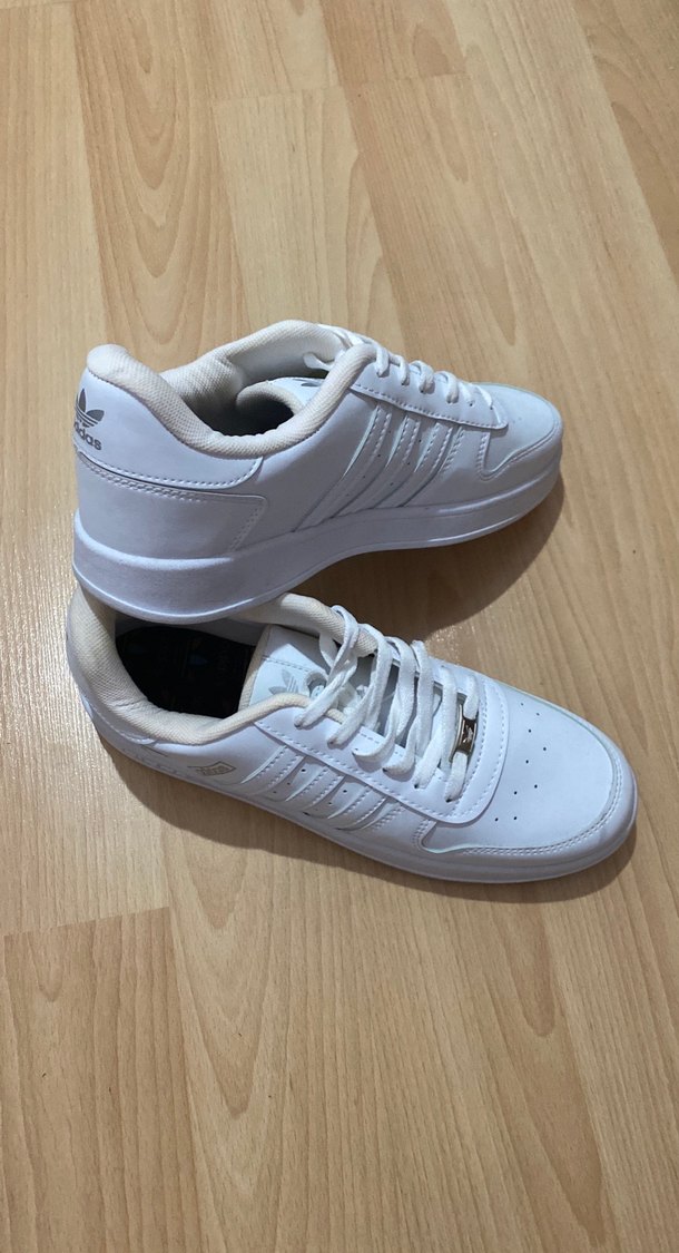 Beyaz Bağcıklı Erkek spor ayakkabısı - Görsel 4