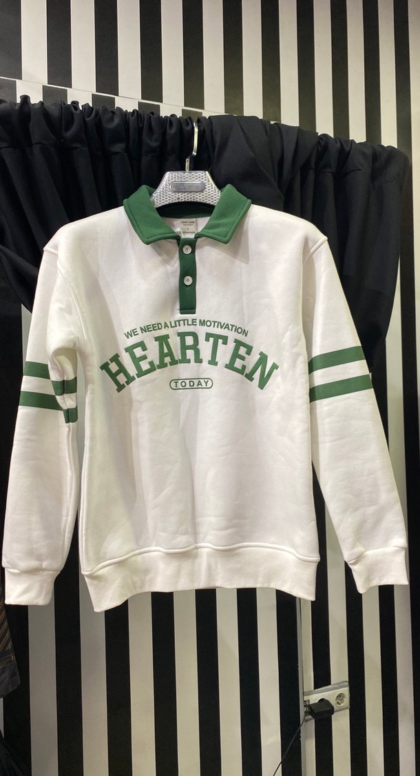 Düğmeli Beyaz Kadın Sweatshirt - Görsel 3