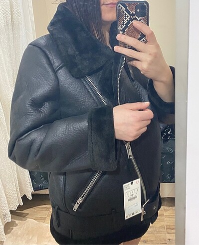 l Beden siyah Renk Zara mont