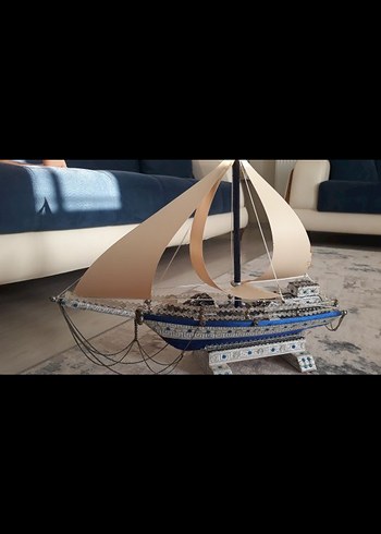 Mavi Yelkenli Dekoratif Figür - Görsel 2