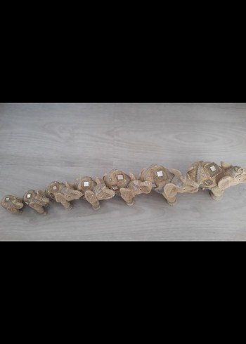 Bej Fil Figürleri Sıralı Set - Görsel 2