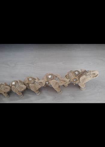 Bej Fil Figürleri Sıralı Set - Görsel 4