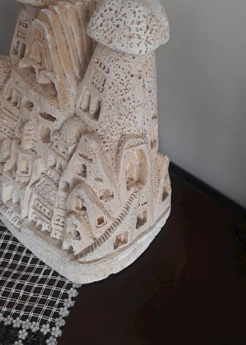 Beyaz Mantar Figürlü Dekoratif Heykel - Görsel 2