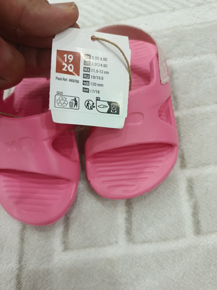 Kız Çocuk Pembe Cırtcırtlı Terlik - Görsel 2