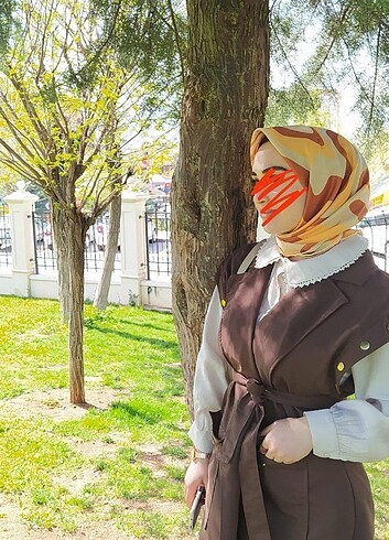 l Beden kahverengi Renk Trençkot