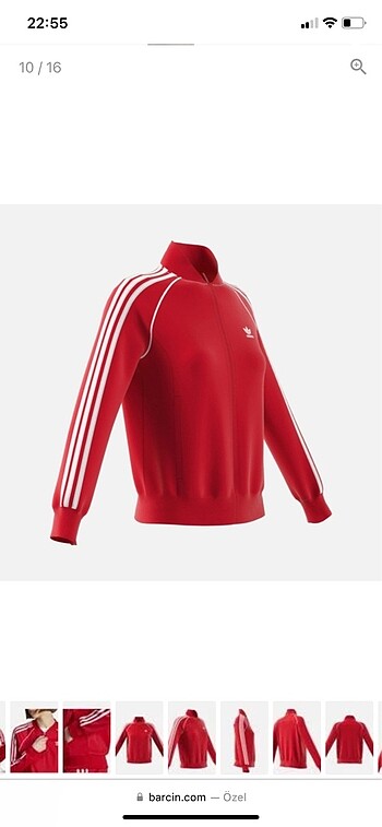 l Beden kırmızı Renk Adidas ceket