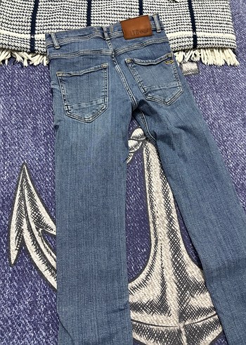 Gri Mavi erkek Denim Kemerli Skinny Pantolon - Görsel 2