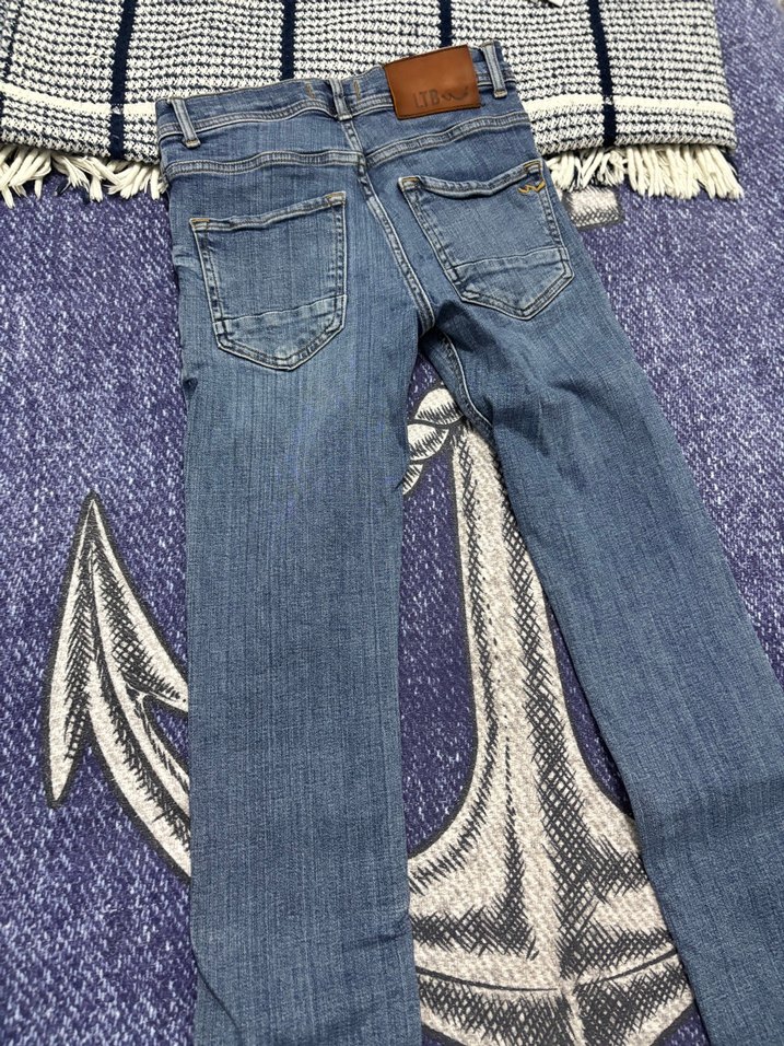 Gri Mavi erkek Denim Kemerli Skinny Pantolon - Görsel 2