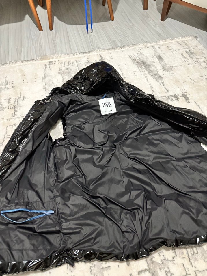 Siyah Kapüşonlu unisex Şişme Yelek - Görsel 4