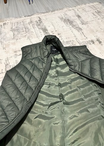 Yeşil Erkek Kapüşonsuz Fermuarlı Şişme Yelek - Görsel 2