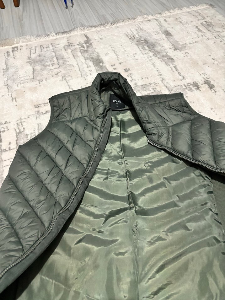 Yeşil Erkek Kapüşonsuz Fermuarlı Şişme Yelek - Görsel 2