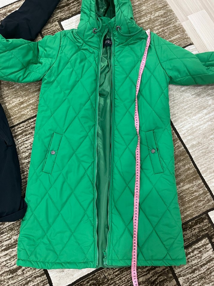 Düğmeli Yeşil Kadın Midi Kaban - Görsel 5