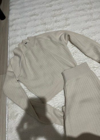 Bej Kadın Uzun Kollu Basic Takım - Görsel 2