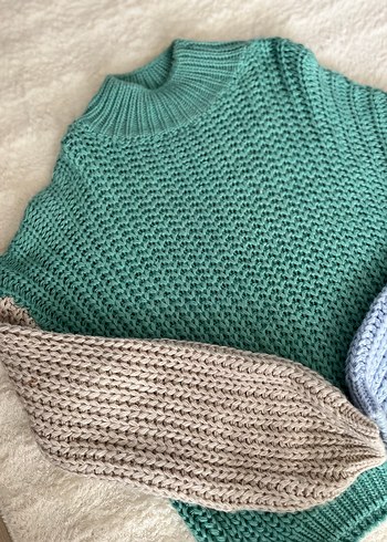 Bohem Tarzı Renkli Örgü Kadın Kazak - Görsel 2