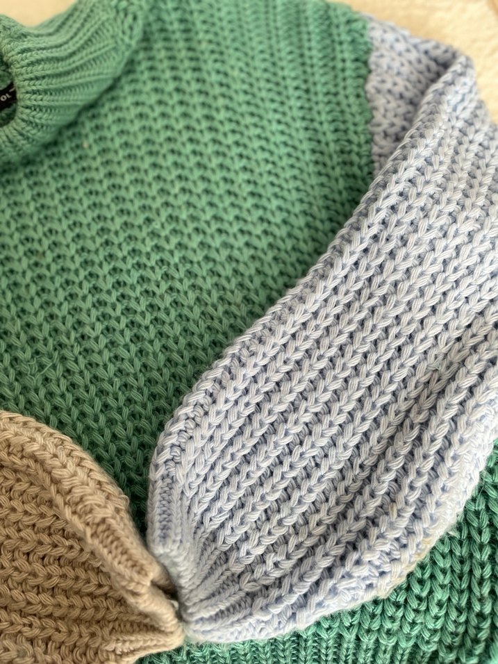 Bohem Tarzı Renkli Örgü Kadın Kazak - Görsel 4