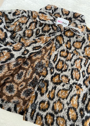 Leopar Desenli Kadın Suni Kürk Midi Ceket - Görsel 4