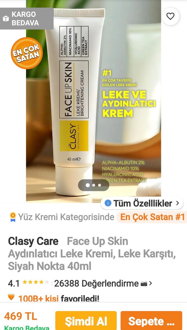 3 lü Set Clasy yüz bakım kremleri seti, leke ve aydınlatıcı, göz - Görsel 5