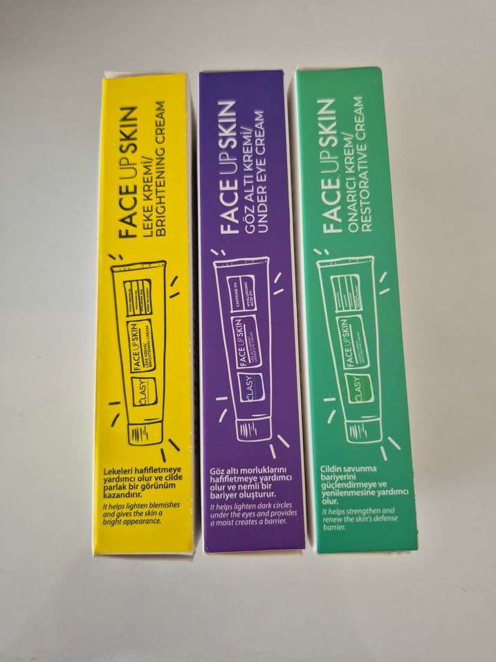 3 lü Set Clasy yüz bakım kremleri seti, leke ve aydınlatıcı, göz - Görsel 3