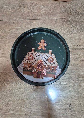 Yuvarlak Metal Tepsi, Desenli,  adet fiyatı - Görsel 2