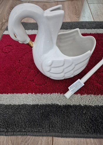 3 parca Wc Paspas, Tuvalet paspas, Wc Fircalik Porselen Kuğu, Fi - Görsel 2