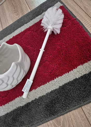 3 parca Wc Paspas, Tuvalet paspas, Wc Fircalik Porselen Kuğu, Fi - Görsel 3