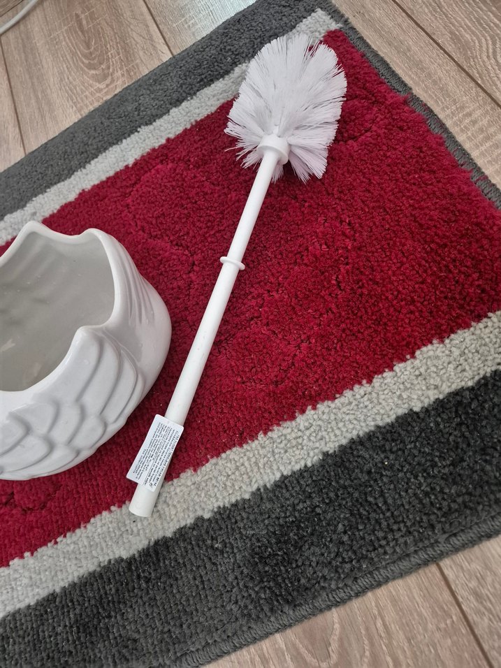 3 parca Wc Paspas, Tuvalet paspas, Wc Fircalik Porselen Kuğu, Fi - Görsel 3