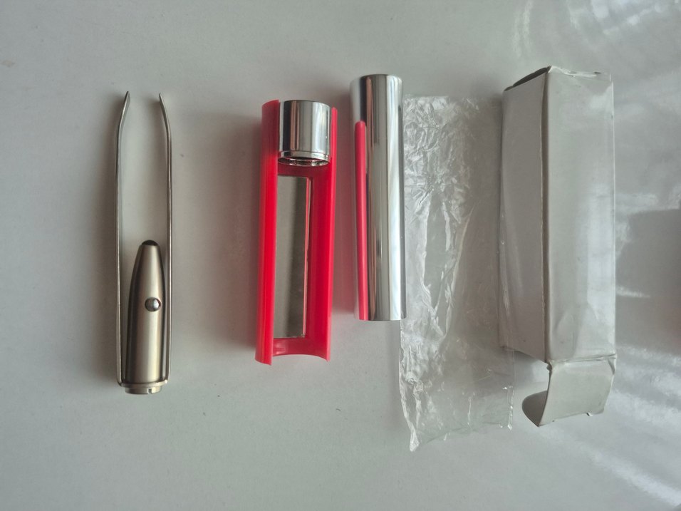 Led Işıklı Cımbız, Aynalı Kirpik Kaş Cımbız Epilasyon Cımbızı, - Görsel 3