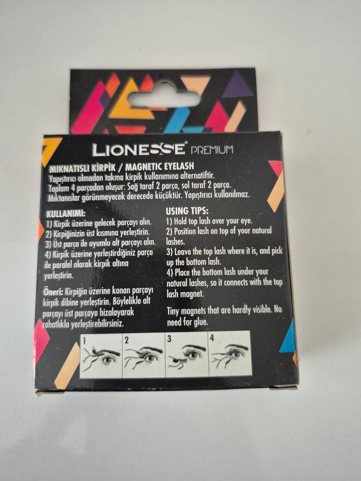 Lionesse Premium Manyetik  Takma Kirpik, siyah, kolay kullanım - Görsel 2