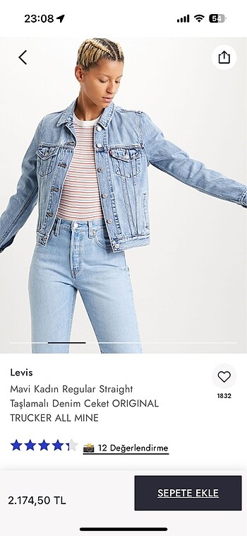 levi's kot - denim ceket - Görsel 3
