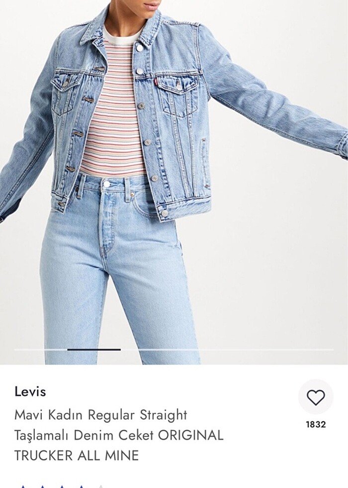levi's kot - denim ceket - Görsel 3