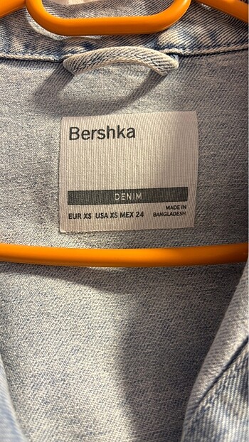 xs Beden oversize crop kot denim ceket