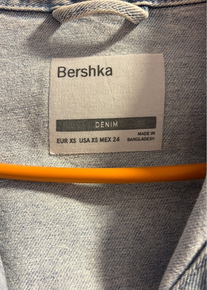 oversize crop kot denim ceket - Görsel 3