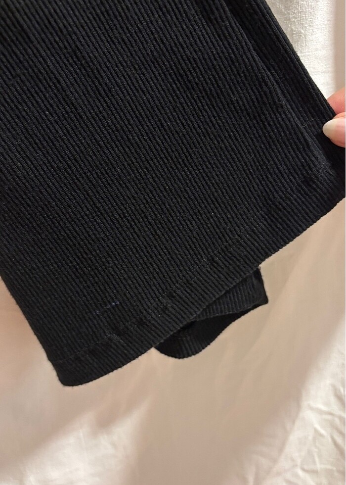 straplez siyah mini elbise - Görsel 4