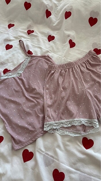 askılı şortlu yazlık pijama takımı