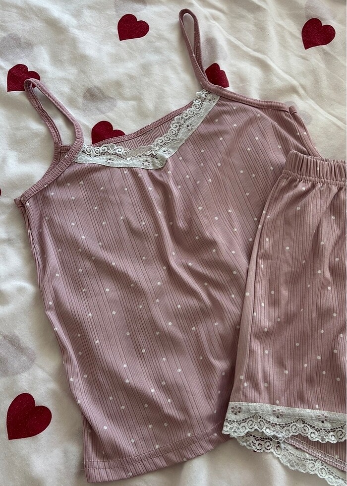 askılı şortlu yazlık pijama takımı - Görsel 2