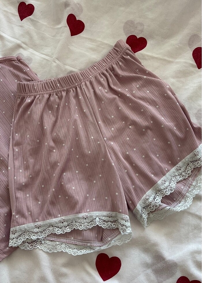 askılı şortlu yazlık pijama takımı - Görsel 3