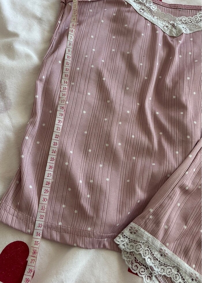 askılı şortlu yazlık pijama takımı - Görsel 5