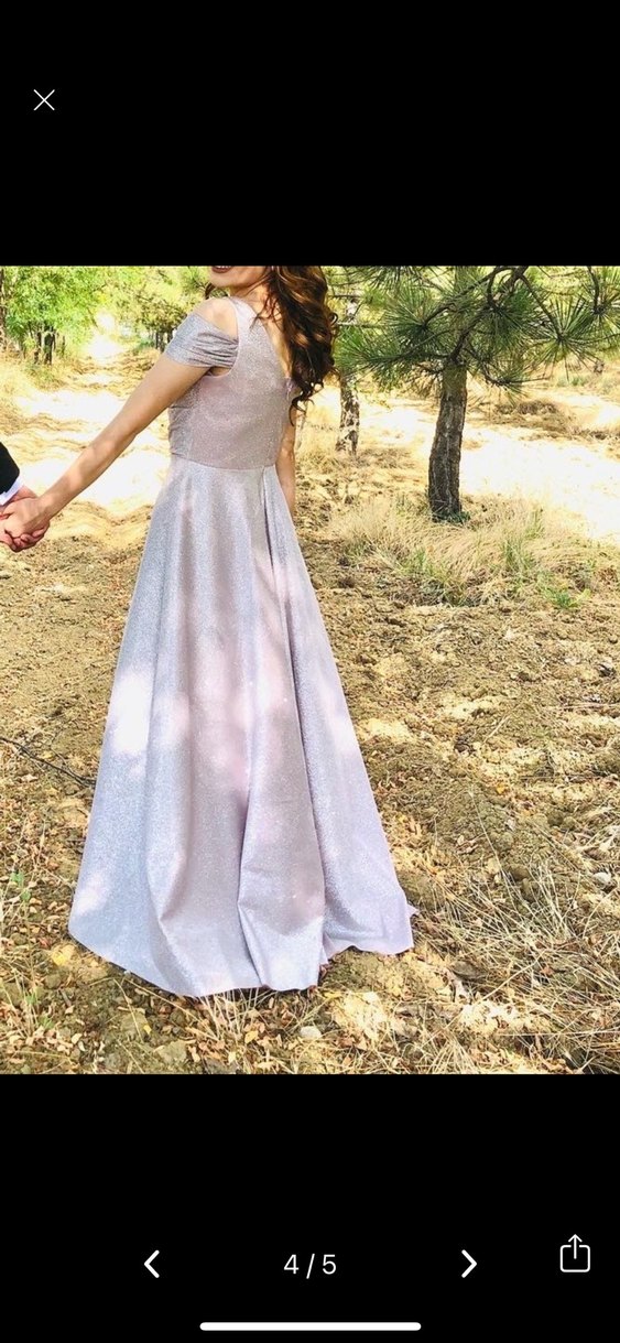 Pudra abiye elbise uzun - Görsel 2